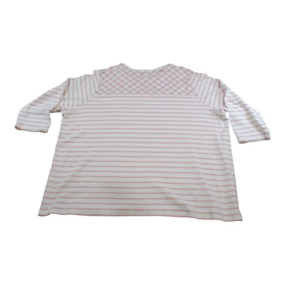 Kim Rogers Curvy Pink White Top Snowflakes Perfectly Soft Cozy Women's Size 3X - Picture 5 of 5